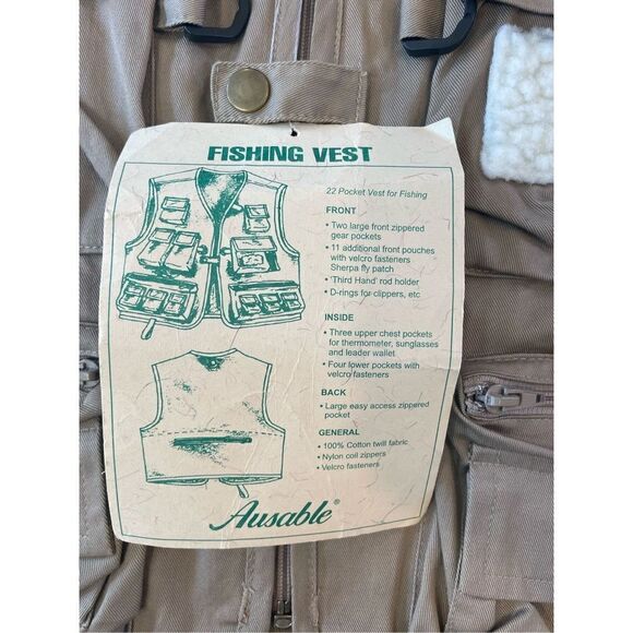 Ausable Sport Fishing Vest NWT Tan Sz XXL - Picture 6 of 6